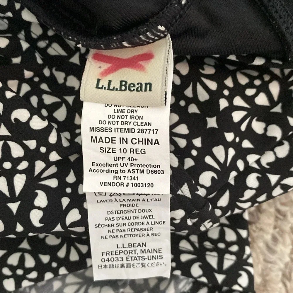 L.L. Bean Slimming Skirted One-Piece Swimsuit - UPF 40+, 10 Regular - Picture 3 of 12